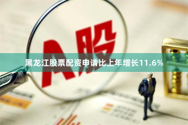 黑龙江股票配资申请比上年增长11.6%